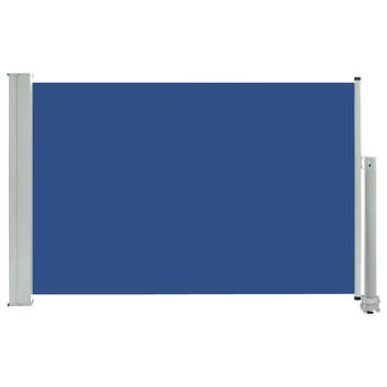 The Living Store Zijscherm - Polyester - 60 x 0-300 cm - Blauw/Grijs