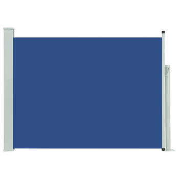 The Living Store Zijscherm Polyester Blauw - 117x(0-500) cm - Uv-bestendig