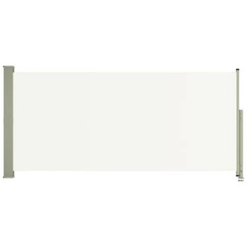 The Living Store Windscherm - Verticaal gemonteerd - Uittrekbaar - UV-bestendig - 140 x (0-300) cm - Crème kleur