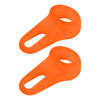 Deltafix Block it Deurwig - 2x - oranje - TPE kunststof - 12 x 3,8 cm - deurstopper - Deurstoppers