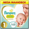 Pampers Premium Protection - Maat 1 - Mega Maandbox - 168 luiers