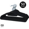 Infinity Goods 50 Kledinghangers Fluweel - Kleerhanger met Anti-Slip - Broekhanger - Metalen Haak - Volwassenen - 50