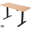 Infinity Goods Zit Sta Bureau - Elektrisch Verstelbaar In Hoogte - 120 x 60 CM - Bruin