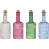 Fles met draadverlichting - 4 assorti