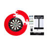 Longfield Darts Tournament dartbord met toebehoren rood 8-delig