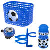 Ventura accessoiresset Voetbal jongens blauw/wit 4-delig