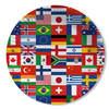 Landen thema feest wegwerpbordjes - 10x - internationale vlaggen - D23 cm - Feestbordjes