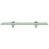 The Living Store zwevende glazen plank - 40 x 20 cm - matglas