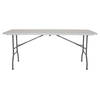 Lowander inklapbare tafel 180x70 cm - Klaptafel Vouwtafel Campingtafel - Extra stabiel - Wit