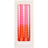 Rex london dip dye dinerkaarsen spiral set van 4 roze