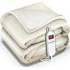 Sinnlein- Elektrische deken met automatische uitschakeling, beige, 160x120 cm, warmtedeken met 9 temperatuurniveaus,...