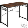 tectake - Bureau Paterson inklapbaar 102x51x77cm industrieel donkerbruin 404660