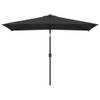 The Living Store Parasol Exclusive 300x200x252 cm - Zwart Polyester - 38 mm paal - UV-bescherming - Eenvoudig te