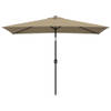 The Living Store Parasol Exclusive - 300x200x252 cm - Taupe - Polyester - 38 mm paaldiameter