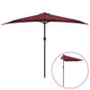 The Living Store Parasol Bordeauxrood 300 x 155 x 223 cm - UV-beschermend polyester