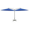 The Living Store Tuinparasol Dubbel - 600x290x260 cm - Polyester - Azuurblauw