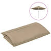 The Living Store Parasoldoek - UV-beschermend polyester - Taupe - Diameter 300 cm - Geen montage vereist