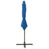 The Living Store Tuinparasol Azuurblauw 300 x 255 cm - LED-verlichting