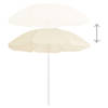 The Living Store Parasol Zand - 176.5 x 200 cm (ø x H) - Polyester - 8 stalen baleinen