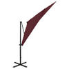 The Living Store Parasol Tuin LED 250x230 cm - Bordeuxrood