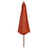 The Living Store Parasol - Luxe - Terracotta - 350 x 256 cm - UV-beschermend