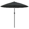 The Living Store Tuinparasol Antraciet 270 x 246 cm (ø x H) - UV-beschermend polyester - Aluminium paal - Met