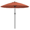 The Living Store Parasol 270 x 246 cm - terracotta - uv-beschermend polyester - aluminium paal - zwengelmechanisme - 24