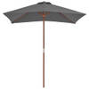 The Living Store Parasol Serene - Tuinparasol - 150 x 200 x 235 cm - Antraciet