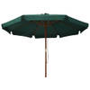 The Living Store Parasol - 330 x 254 cm - Groen - Dubbel katrolsysteem