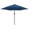 The Living Store Parasol Blauw 300 x 248 cm - LED-verlichting en UV-bescherming