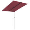 The Living Store Parasol Outdoor - Bordeauxrood - 200 x 150 cm - UV-beschermend polyester - Stalen paal