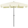 The Living Store Strandparasol - UV-beschermend polyester - Stevige baleinen - Geschikt voor standaard of tafelmontage