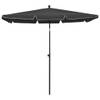 The Living Store Tuinparasol - Antraciet - 210x140x238cm - UV-beschermend polyester - Stalen paal - Kantelfunctie