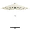 The Living Store Tuinparasol - Zand - Polyester - 460x270x246 cm - Met zwengelsysteem
