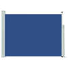 The Living Store Zijscherm Polyester Blauw - 117x(0-500) cm - Uv-bestendig