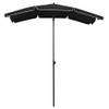 The Living Store Parasol - The Living Store Luxe Tuinparasol 200x130x234 - Zwart 100% Polyester - Kantelfunctie