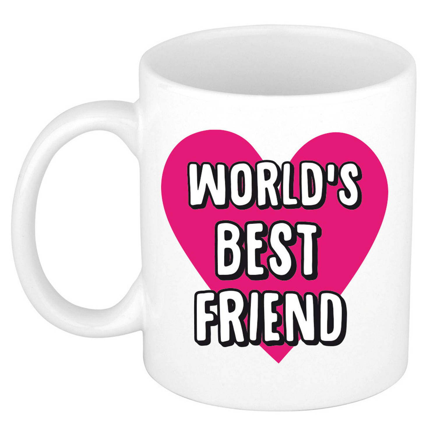 Bellatio Decorations Cadeau koffiemok voor beste vriendin Worlds Best Friend 300 ml feest mokken