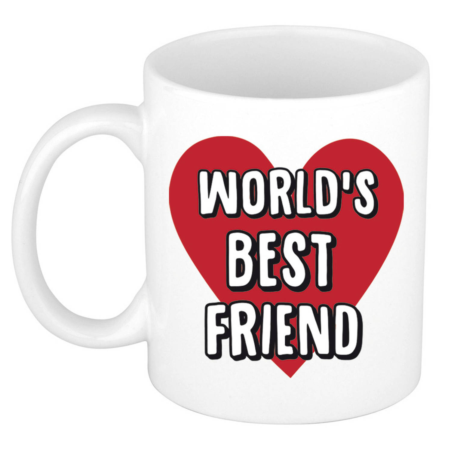 Bellatio Decorations Cadeau koffiemok voor beste vriend of vriendin Worlds Best Friend 300 ml feest 