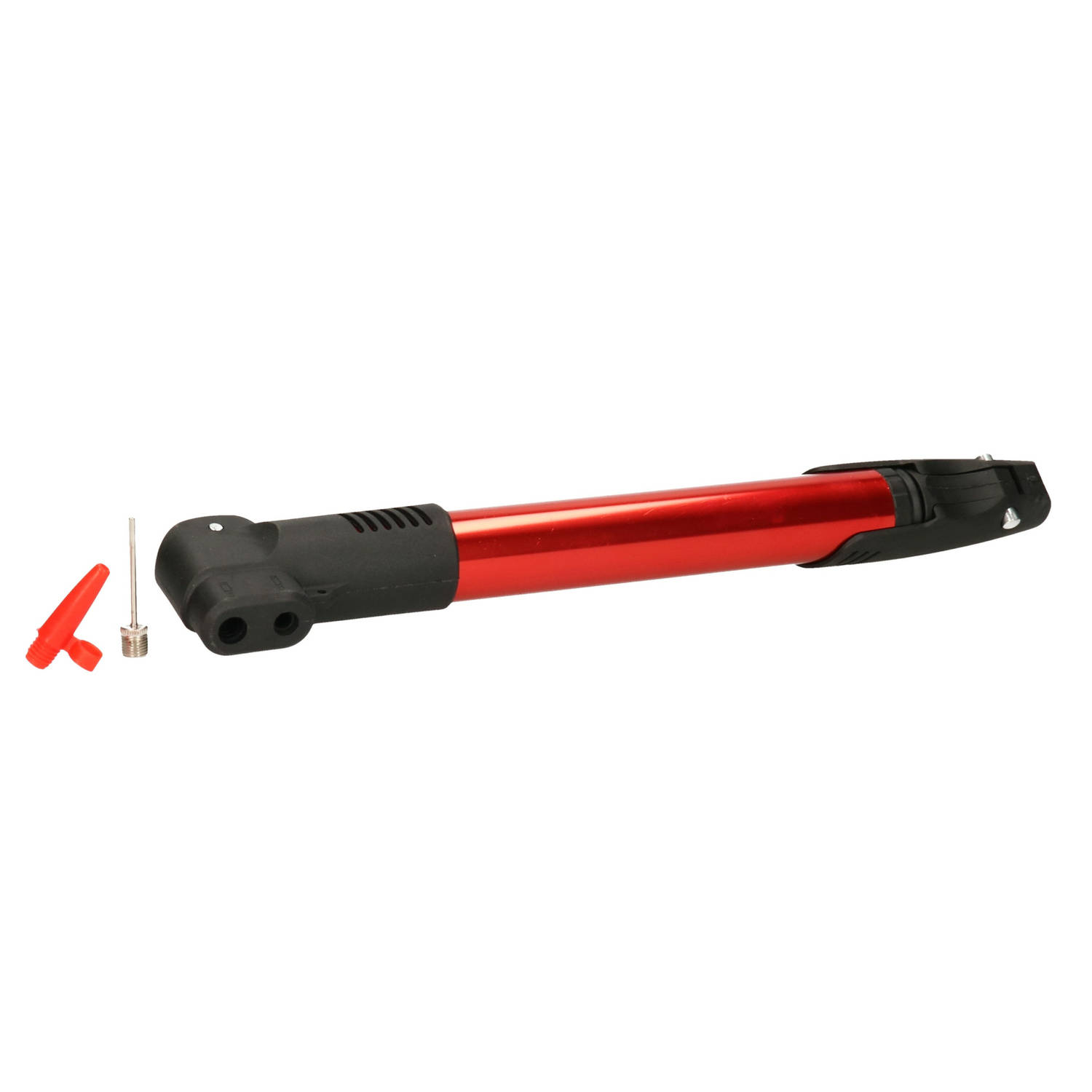 XQMax Fietspomp klein incl. montagebeugel voor op de fiets rood handpomp Fietspompen