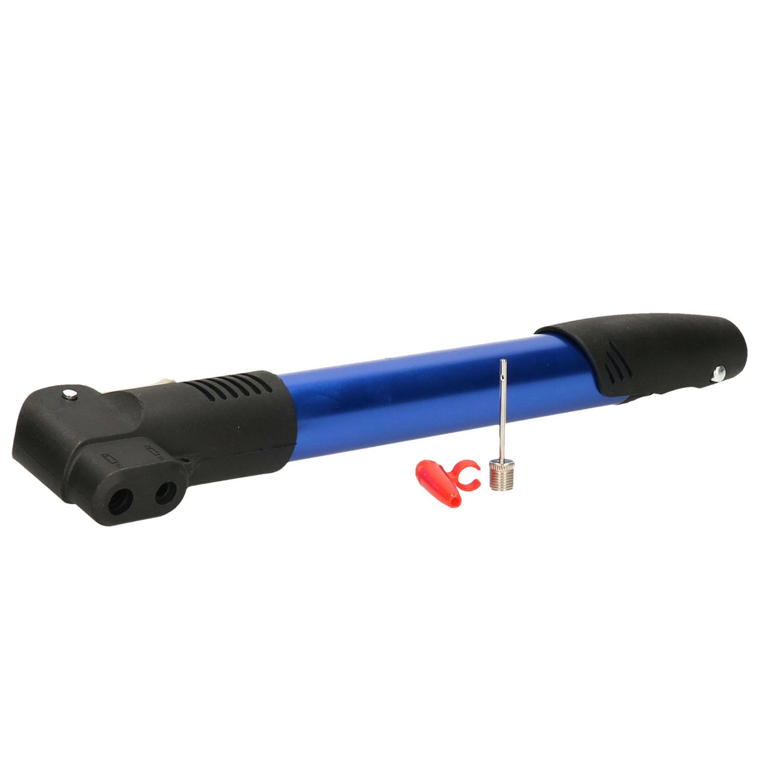 XQMax Fietspomp klein incl. montagebeugel voor op de fiets blauw handpomp Fietspompen