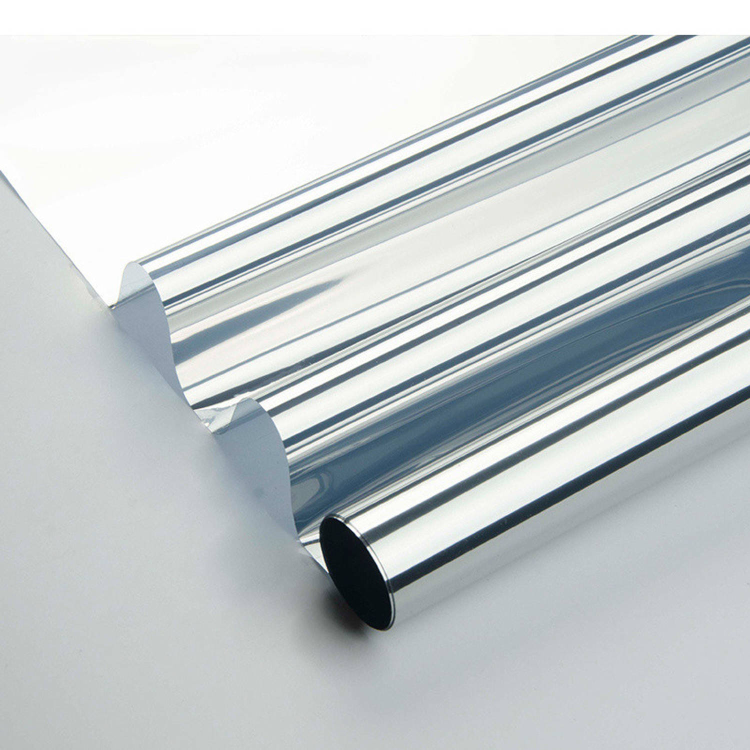 Raamfolie zonwerend semi transparant-zilver 60 cm x 2 meter statisch Raamstickers