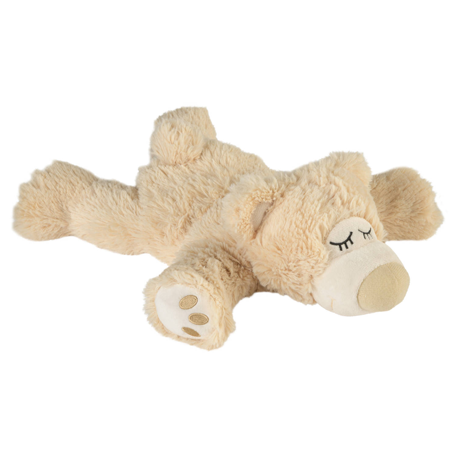 Warmies Warmte-magnetron opwarm knuffel teddybeer beige 30 cm pittenzak Opwarmknuffels
