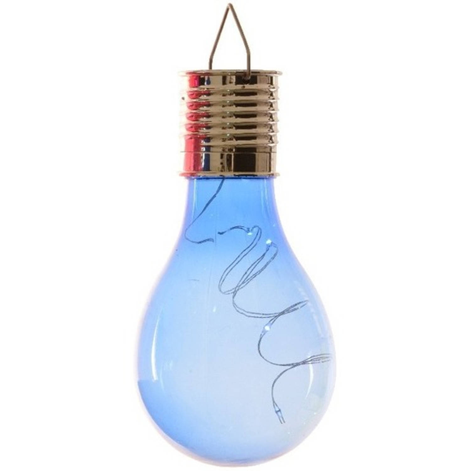 Lumineo Lampbolletje LED blauw solar verlichting 14 cm tuinverlichting Buitenverlichting