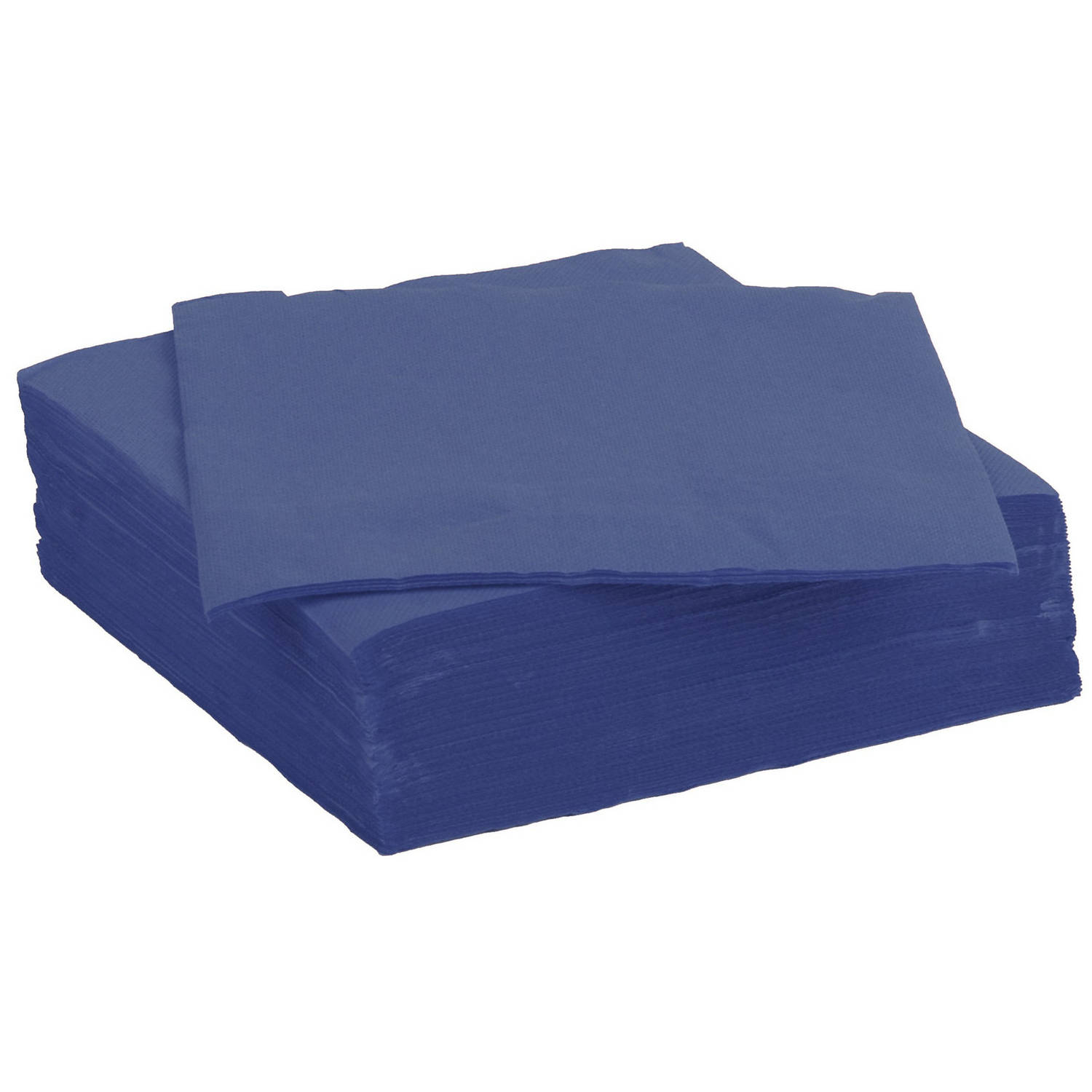 Color Party diner/feest servetten - 30x - donkerblauw - 38 x 38 cm - papier - 3-laags