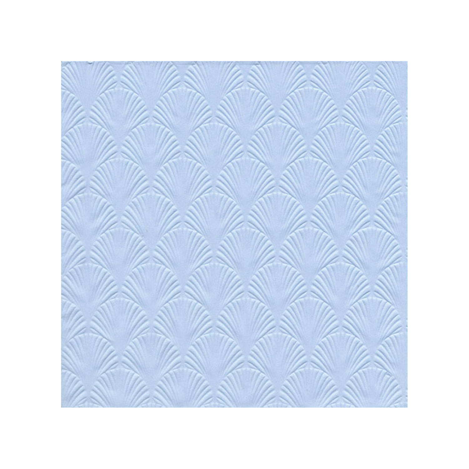 16x Luxe 3-laags servetten met patroon ijs blauw 33 x 33 cm