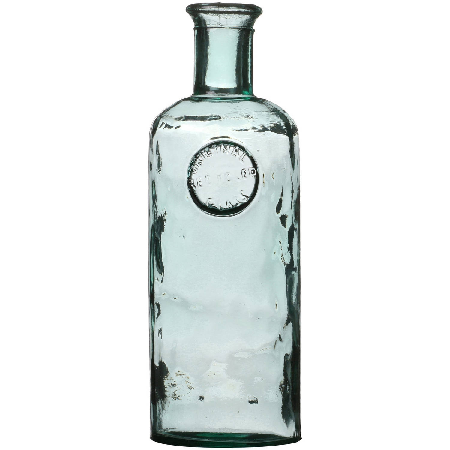Natural Living Bloemenvaas Olive Bottle transparant glas D13 x H27 cm Fles vazen Vazen
