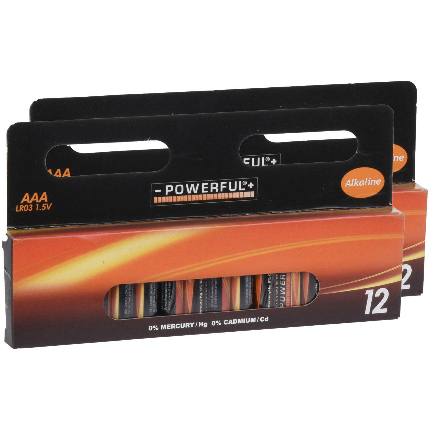 Powerful Batterijen - AAA type - 24x stuks - Alkaline - Minipenlites AAA batterijen