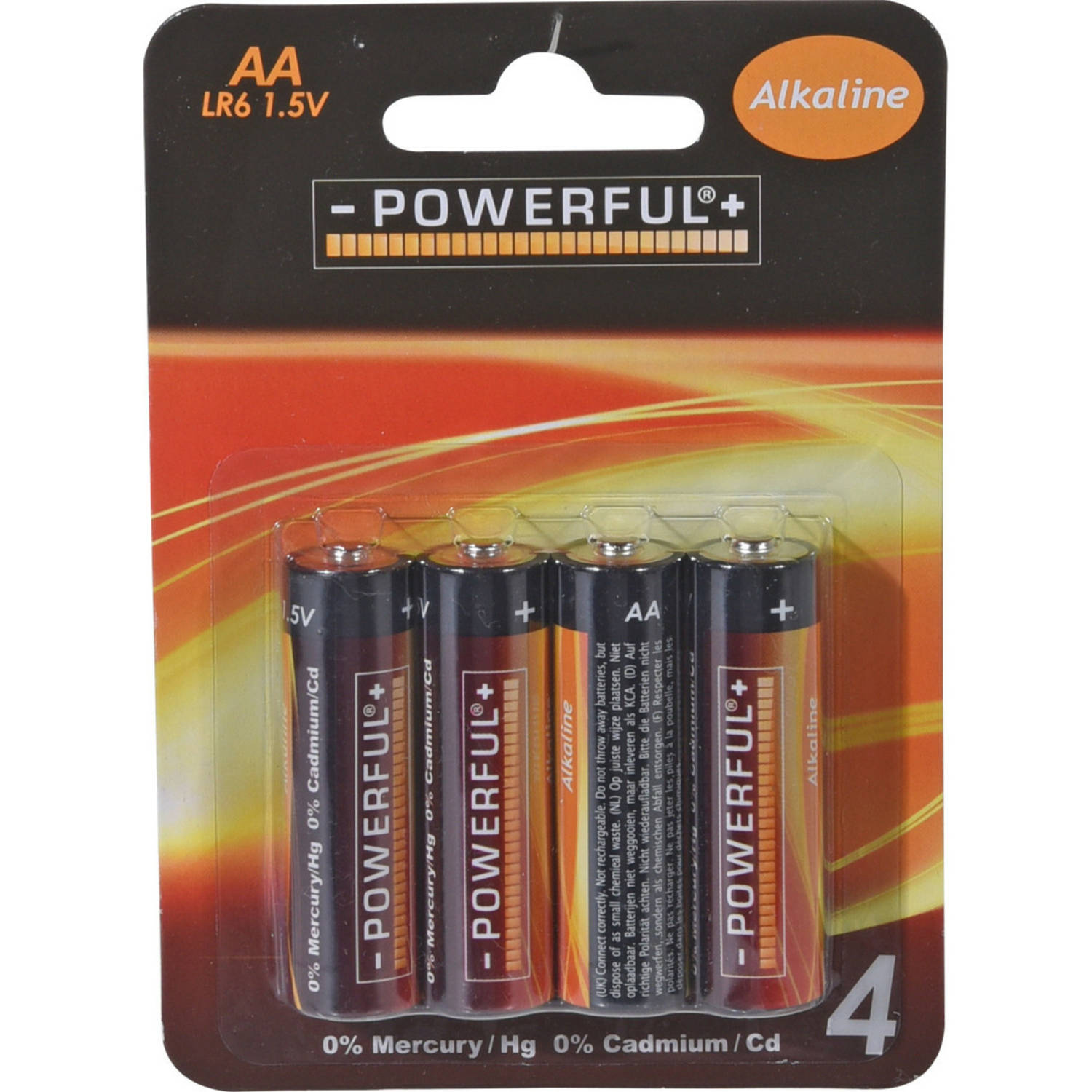 Powerful Batterijen Penlite AA type 4x stuks Alkaline Penlites AA batterijen