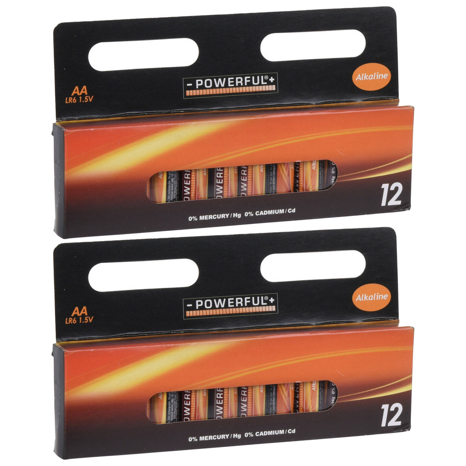 Powerful Batterijen Penlite - AA type - 24x stuks - Alkaline - Penlites AA batterijen