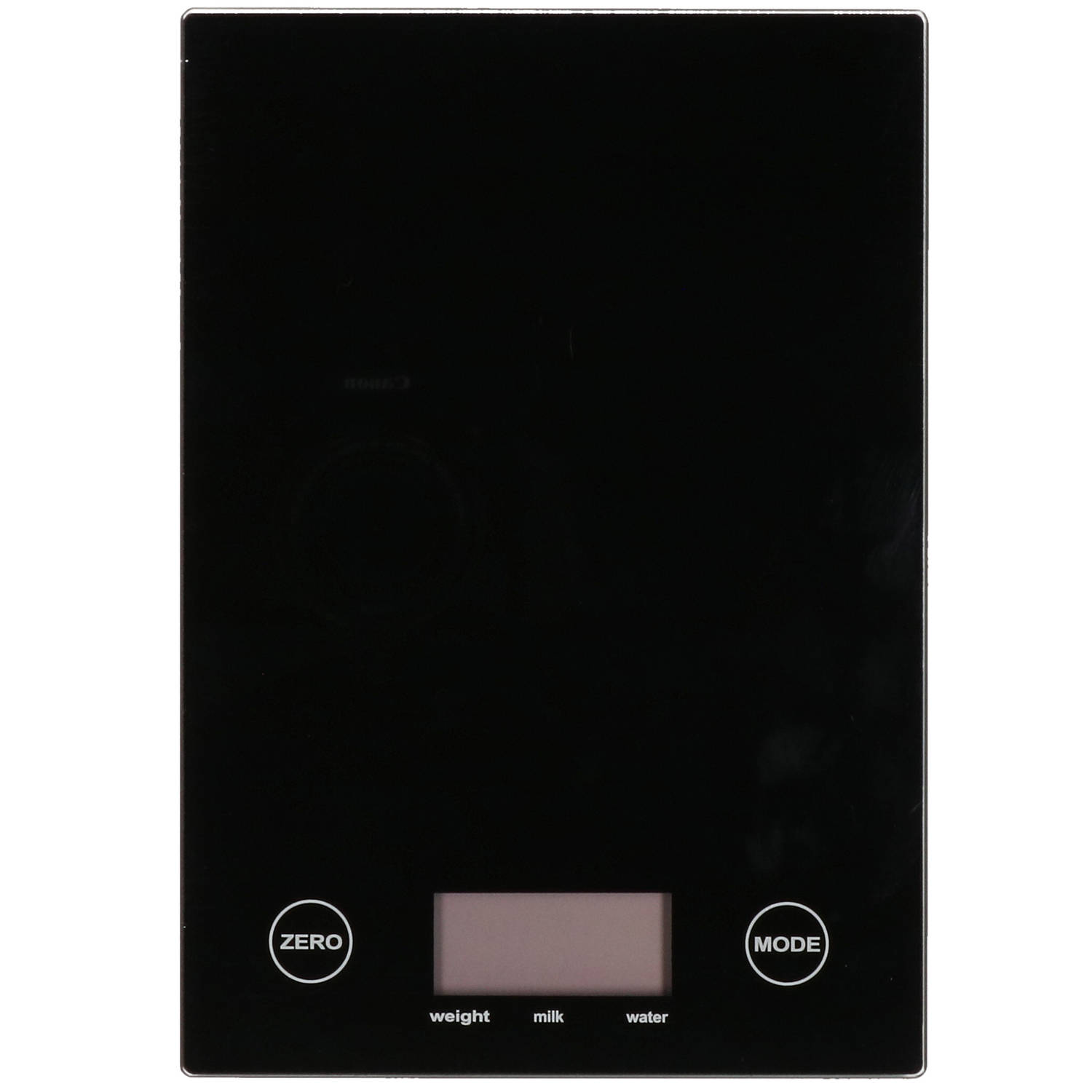 Digitale keukenweegschaal zwart glas 20 x 14 cm Keukenweegschaal